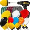 23-Piece Electric Drill Brush Set for Car Cleaning and Polishing