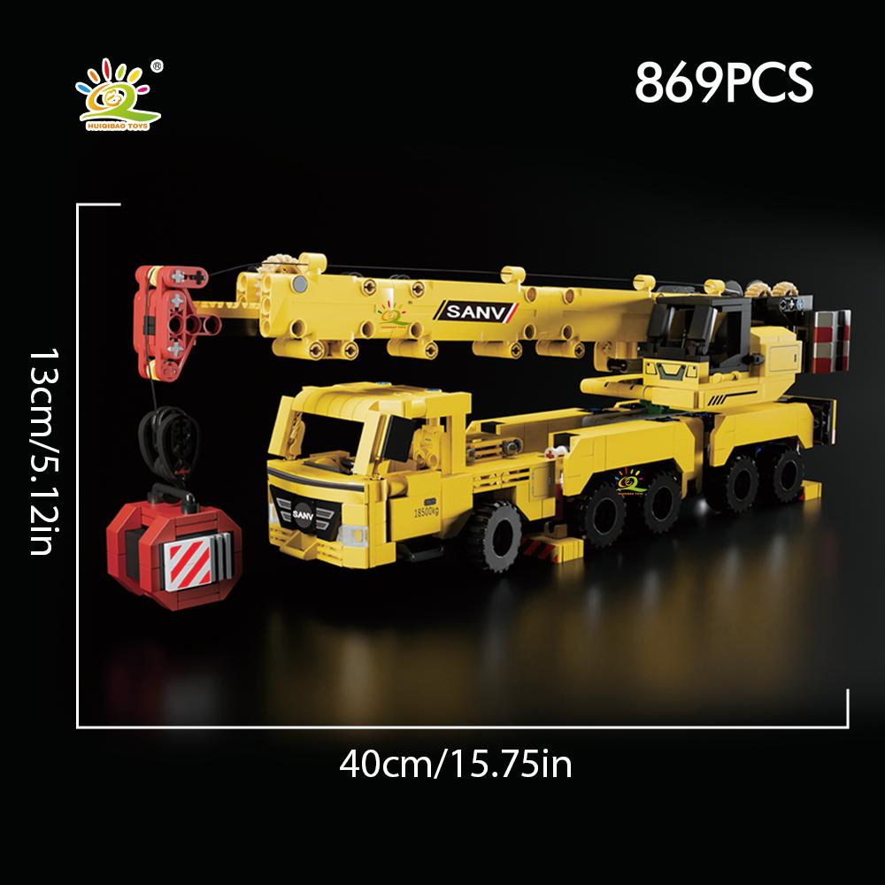 Moc Engineering Truck Model Building Block Excavator Crane Car City Construction Tech Brick Set For Children Kids Gift