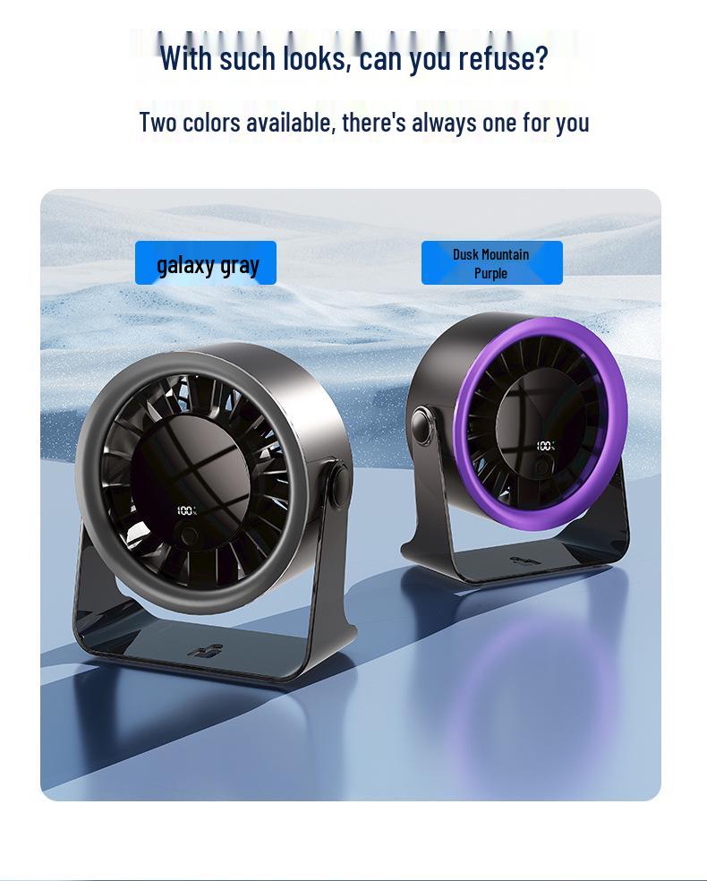 New Two-in-One USB Rechargeable Desktop & Wall-Mounted Circulation Fan
