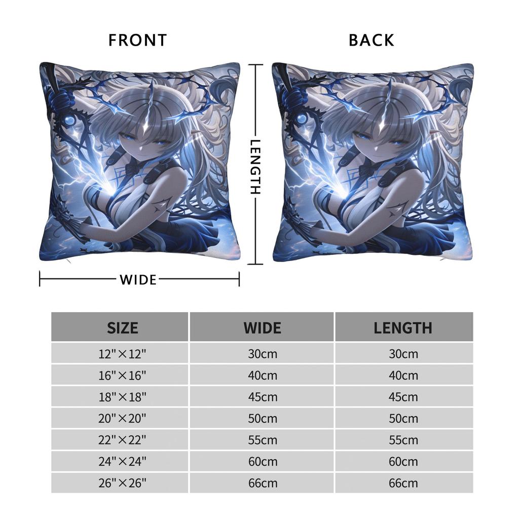 Pillow Case Wuthering Waves Game Soft Pillow Cover For Living Room Bed Chair Vintage Pillowcases