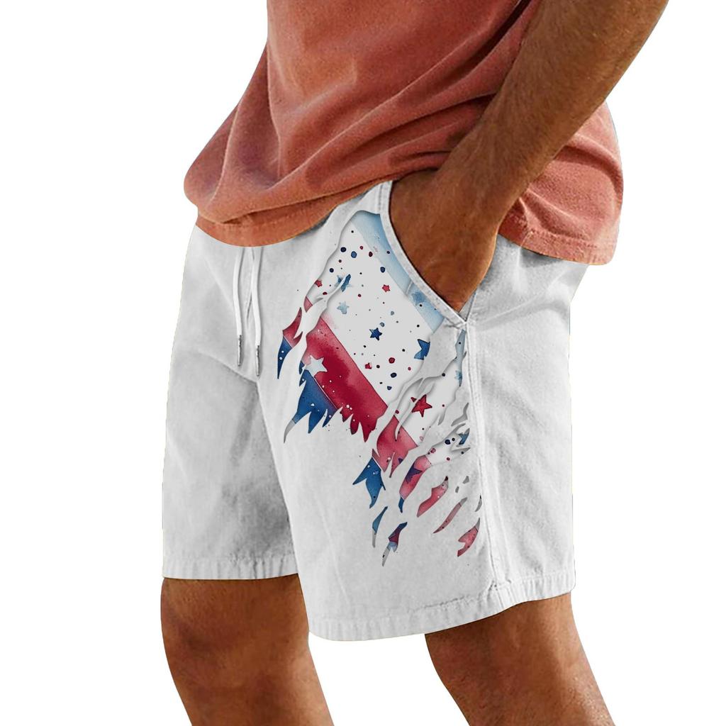 Męskie letnie, duże, swobodne, luźne spodnie sportowe, szorty plażowe