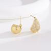 Teardrop Zircon Micro-Inlaid Earrings: Lightweight Luxury, Fashion-Forward, Personalized, Simple Design.