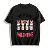 Meine Katze ist mein Valentinstag Süßer Katzenaufdruck Lässiges Oberteil Reines Baumwoll-T-Shirt