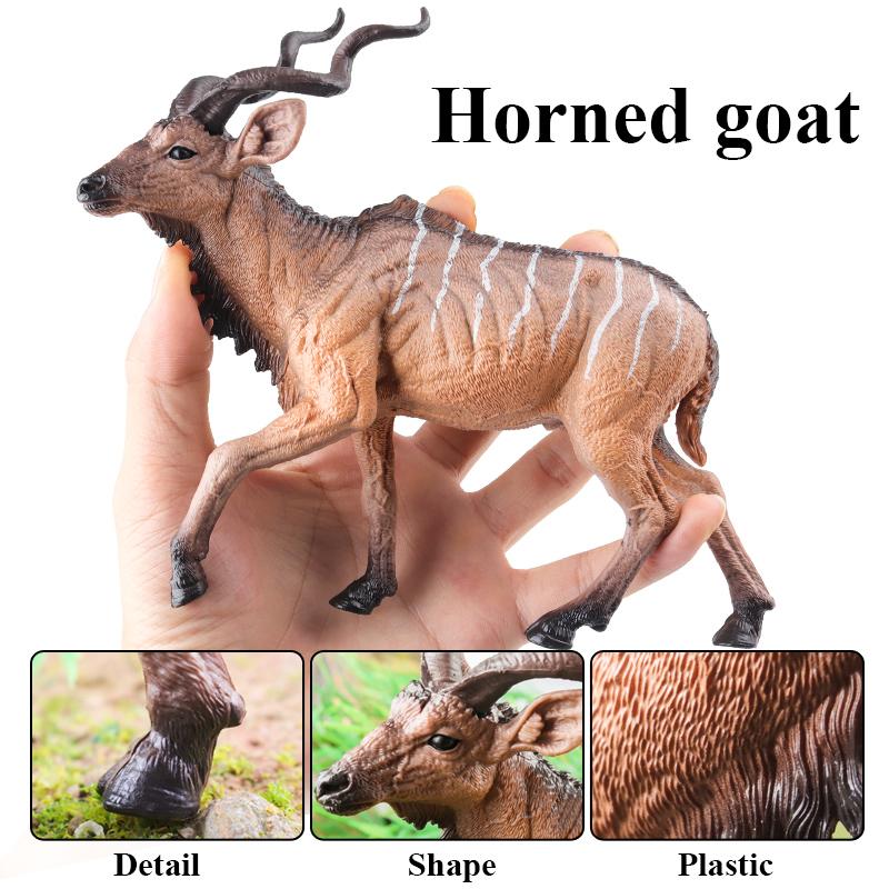 Oenux Wild Animal Lion Tiger Bear Wolf Rhinoceros Cheetah Antelope Hippo Elephant Zebra Model Action Figures Kids Toy Cute Gift