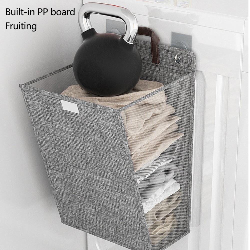 58 X 15 X 41cm Foldable Laundry Bag Large Capacity Hanging Dirty Clothes Basket Multi-Function Storage Organizer