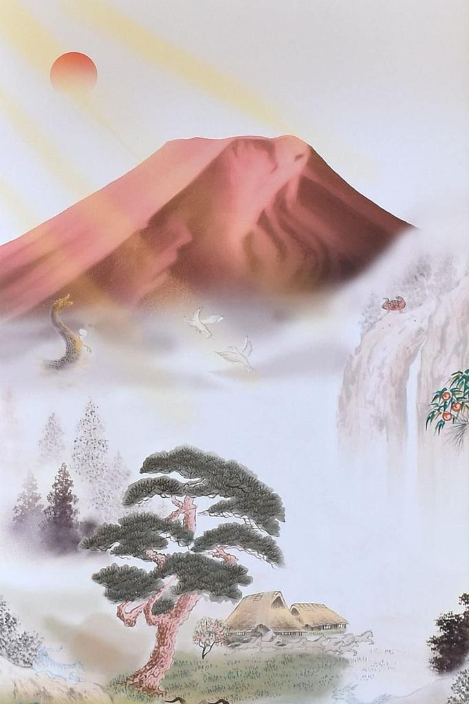 Sunny Town Gallery Hanging Good Fortune Good Fortune Complete Yamamoto Feng Shui Four Gods of Scroll, Painting, Picture, Shoen, Coordination,