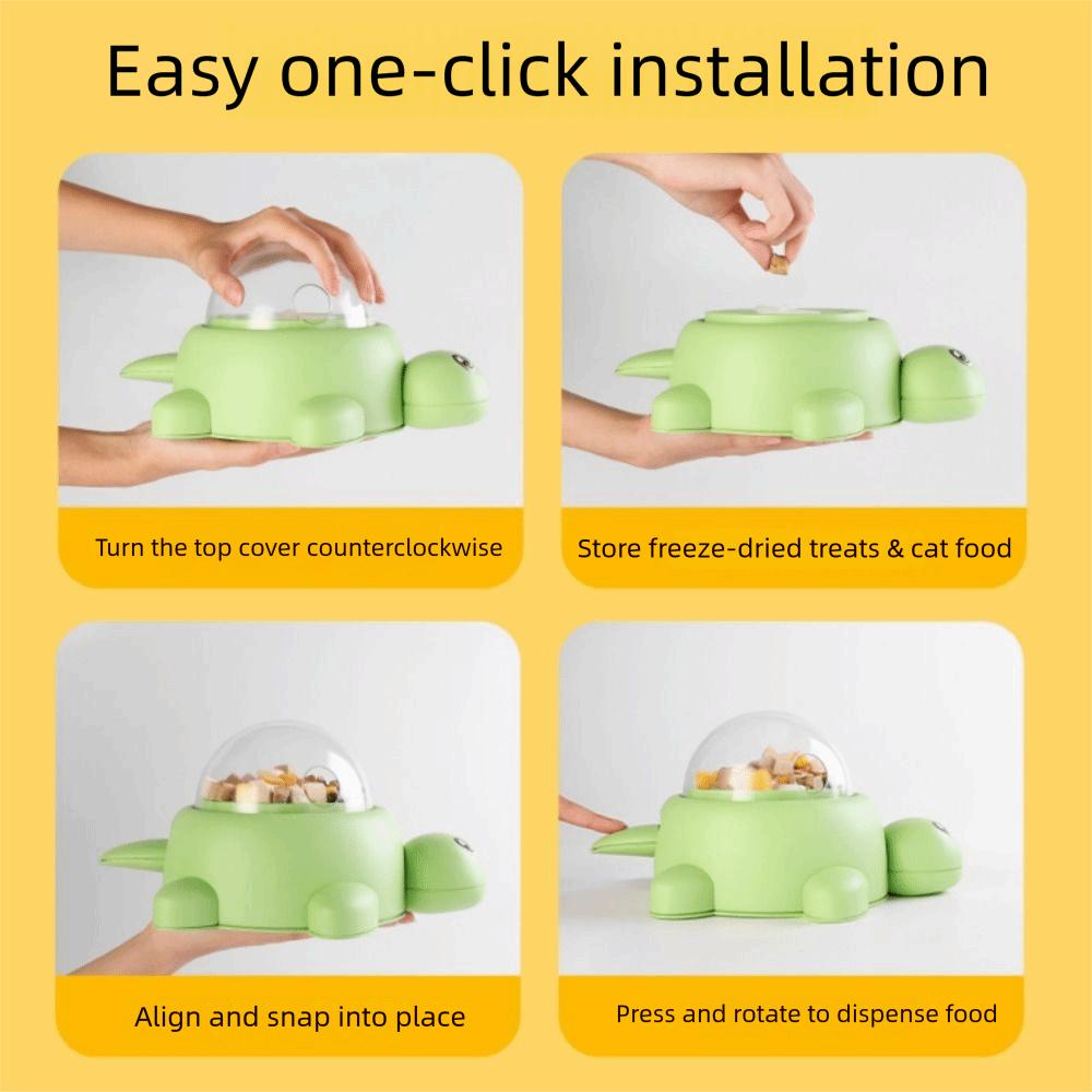 Transparent Window Pet Toy Feeder Foot-Press Rotating Puzzle Toy for Cats Cat Entertainment