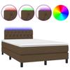 Maison Exclusive - Lattenrost Bett Matratze und LED Dunkelbraun 120x200 cm