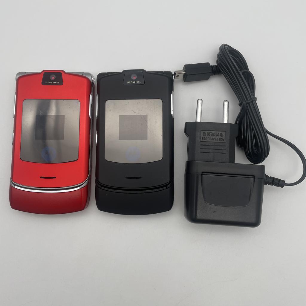 Refurbished Motorola Original Motorola Razr V3i Flip 1.3MP Mobile Phone With 1 SIM