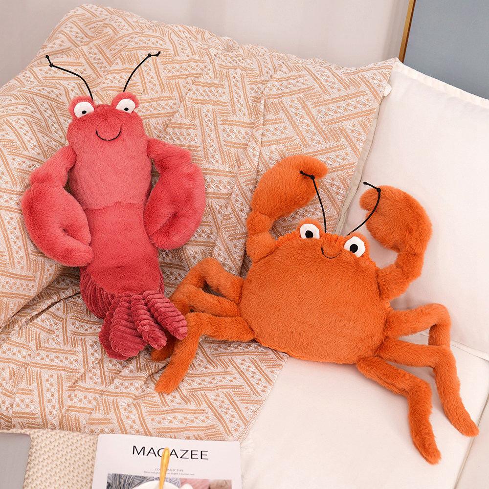 Cross-border simulation crab plush toy crayfish doll funny catch machine doll 8 inch doll girl