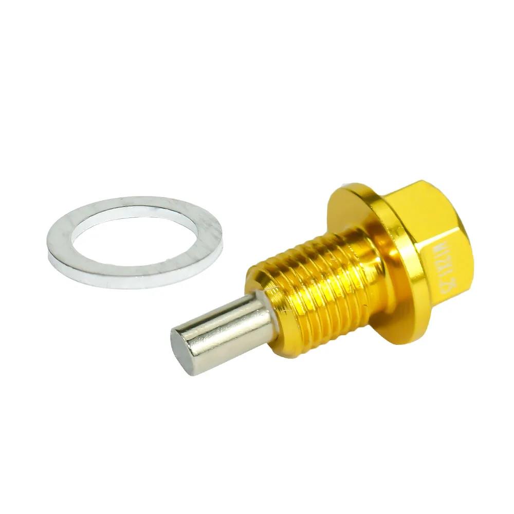 M12*1.25MM Magnetic Oil Drain Plug/Oil Sump drain plug Red Blue Black Gold Purple Silvery Green Gray Oil Drain Plugs 3