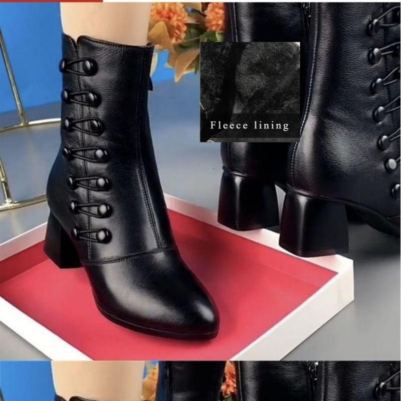 Chelsea High Boots Women  New Winter High Heels Shoes Women Fashion Sexy Warm Ankle Boots Designer Pumps Shoes