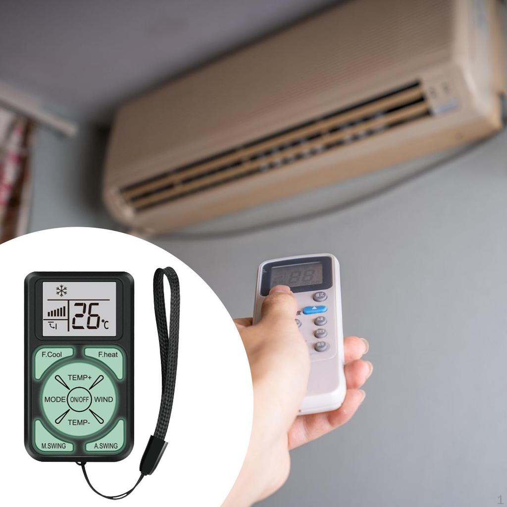 Mini A/C Remote Control Air Conditioning Controller Sensitive Multifunction with Lanyard for Home