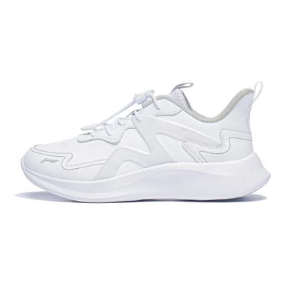 Li Ning Kinder Ling Yue 3.5 Bequeme, stoßdämpfende, langlebige Freizeitschuhe, Kinderschuhe, Weiß, YKCT114-15