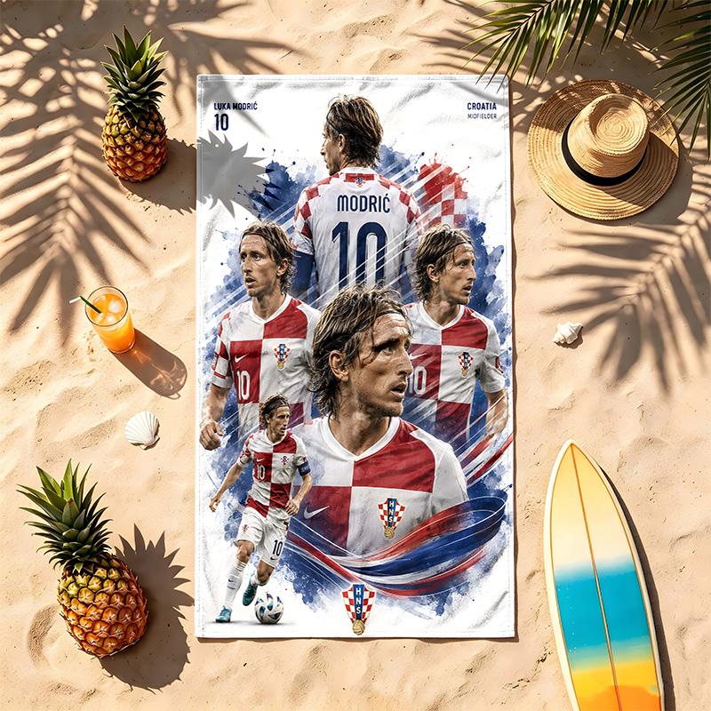 Croatia national football team (1) Theme Beach Towel Sand Resistant Soft And Comfortable Suitable For The Pool Camping Yoga And Diving A Travel Essent