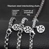 Interlocking Korean Version of Hip-hop Collarbone Chain Trendy Men's Sweater Chain Women's Titanium Steel Necklace Neck Chain Personalized Accessories