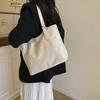 Retro Soft Pu Leather Women Shoulder Bag Large Capacity Simple Ladies Handbags Solid Color Portable Commuter Female Tote Bags