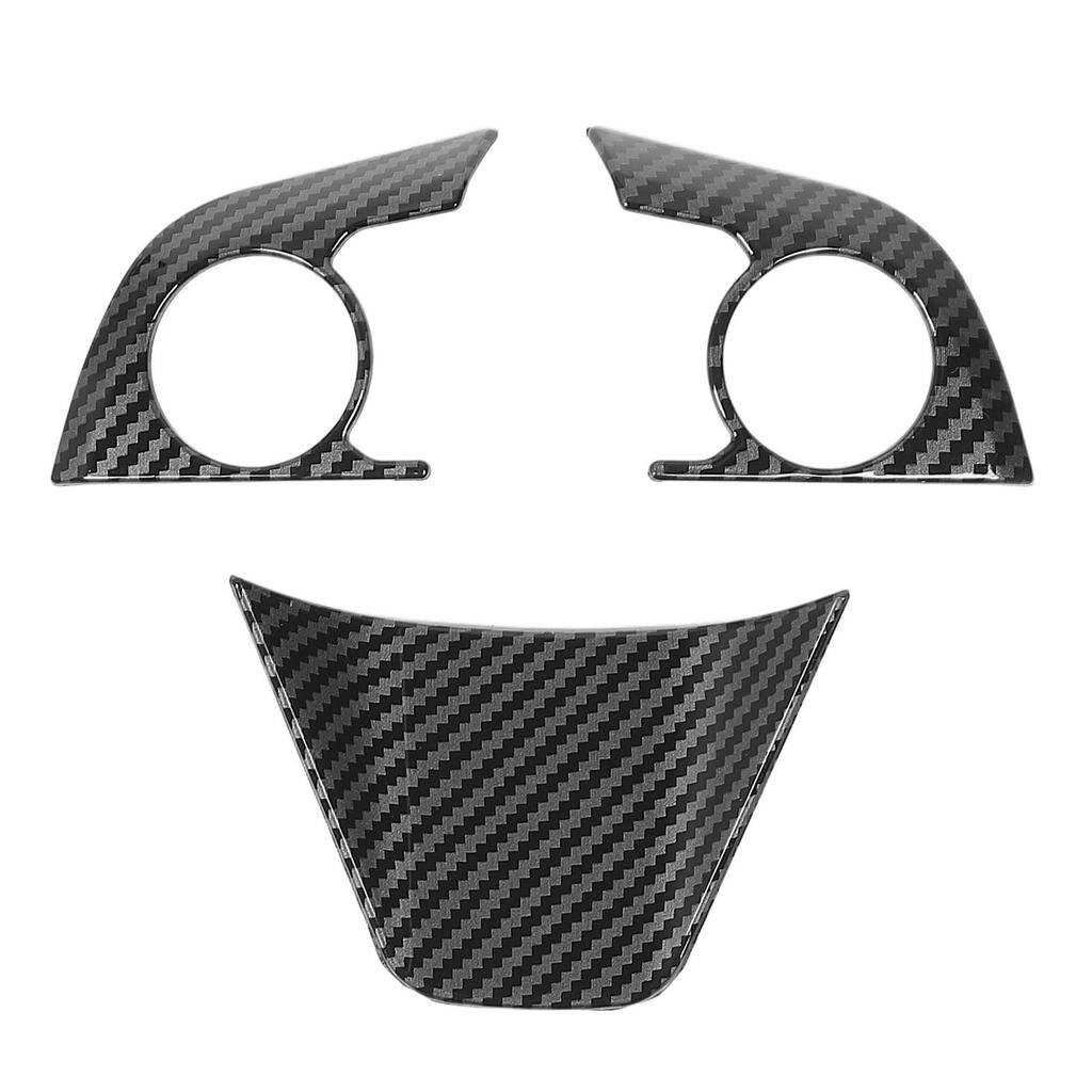 3 Pcs Steering Wheel Panel Trim Carbon Fiber Style Steering Wheel Decorative Decals for Camry XV70