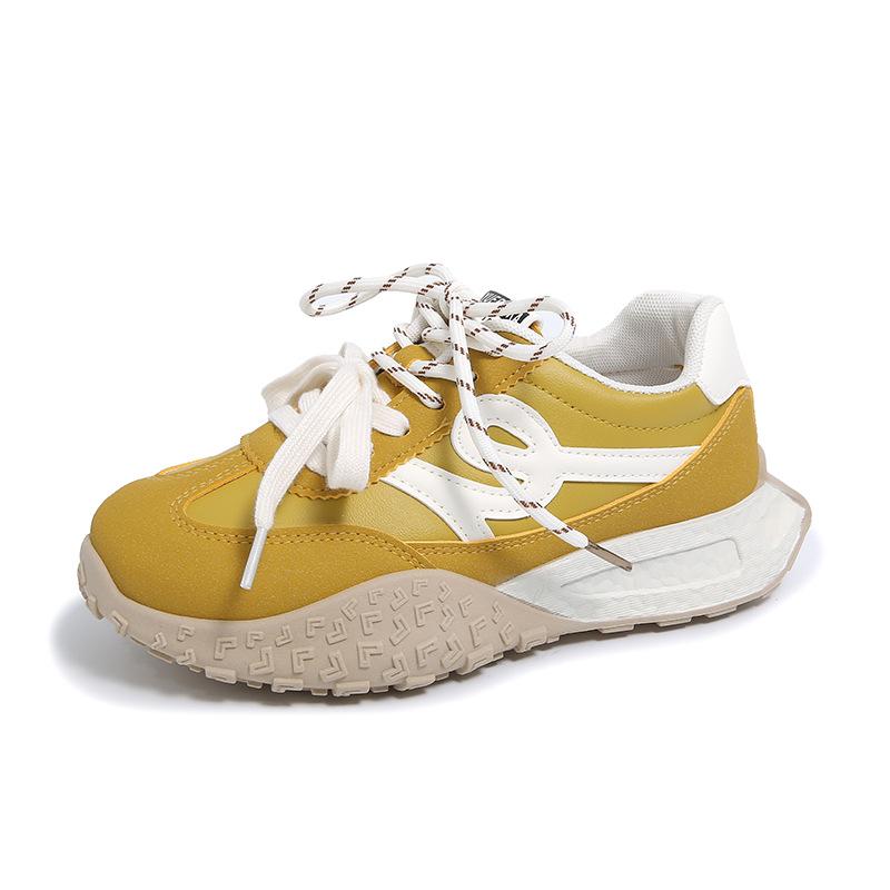 

Is Forrest Gump shoes women s spring new thick-soled heightening student running casual shoes 40 жёлтый