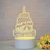 Customize Acrylic 3D Illusion LED Warm White Night Light for Living Room Kids Bedroom Decorative Lamp with USB Power