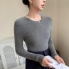 Women's Slim Fit Cashmere Sweater - Long Sleeve, Round Neck, Autumn/Winter Knitwear, Skin-Friendly, Stylish Base Layer