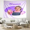 Custom Name Ms. Rachel Print Tapestry, Backdrop, Easy Setup, Ideal for Bedroom, Office & Living Room, with Aesthetic Wall Hanging Decor.