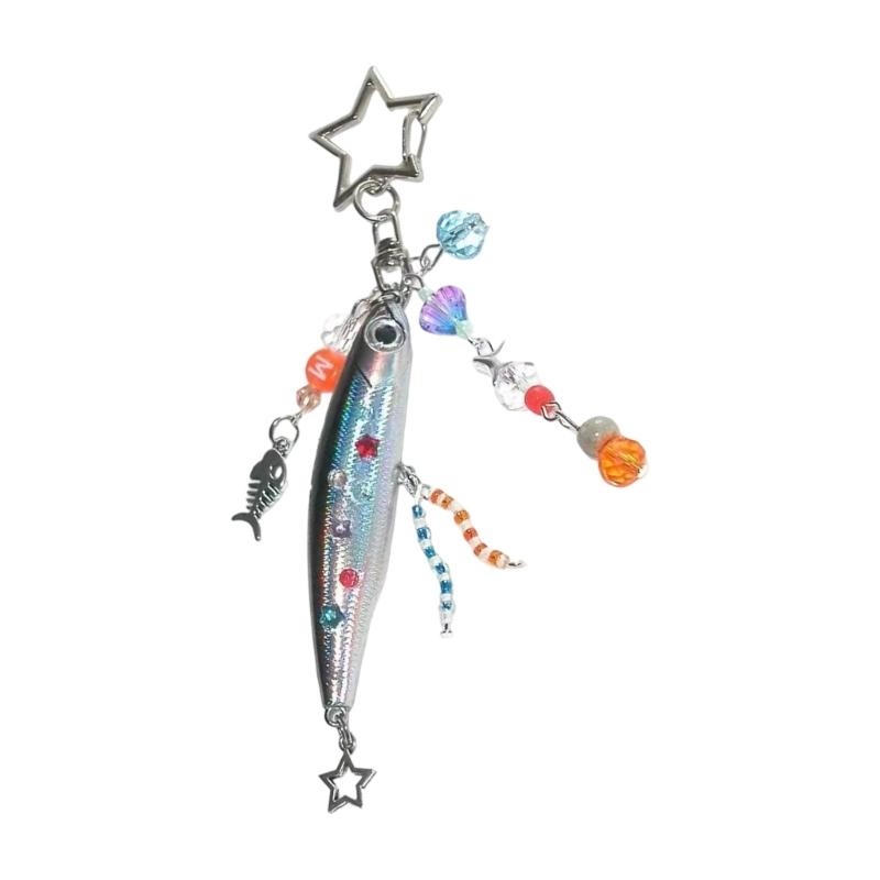 Ergonomic Fish Keychain Fashion Pendant Fish Key Pendant Acrylic Texture Suitable for Girls Woman Fashion Lover Present