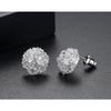 CMM Korean Style Yellow Golden Color Zircon Stud Earrings
