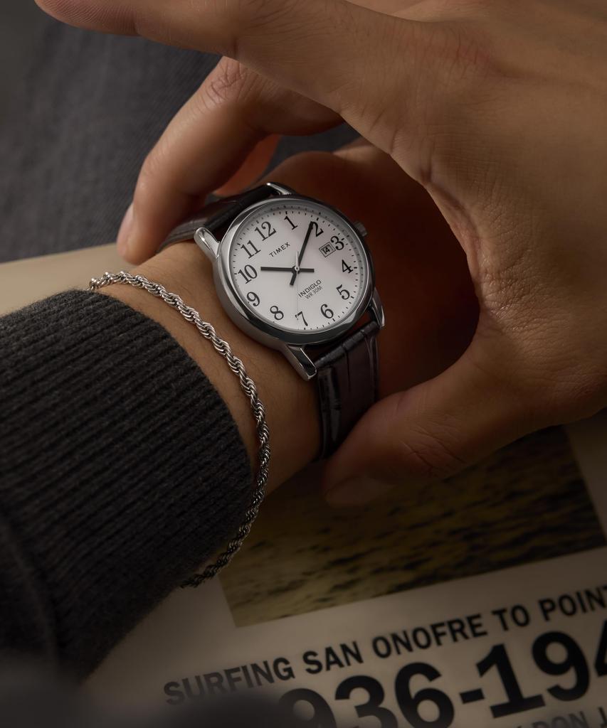 Easy Reader Uhr Quarz 30M Wasserdicht Mineralglas Weißes Zifferblatt TW2W95400 Unisex [TIMEX] [Authentisch]