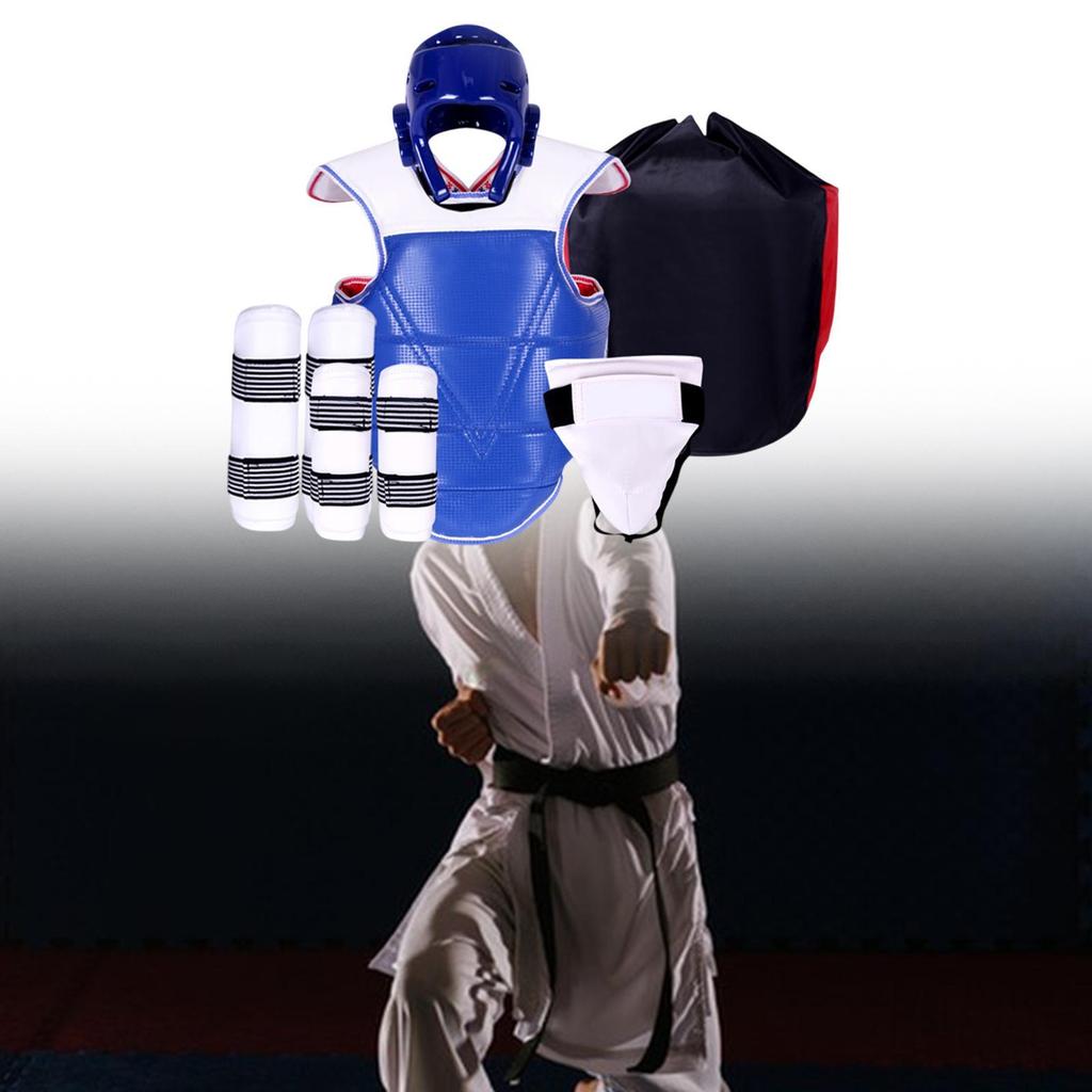 Gear for Taekwondo And Karate, 5-piece Set, Professional Quality, Padded, Adjustable, Sandals,