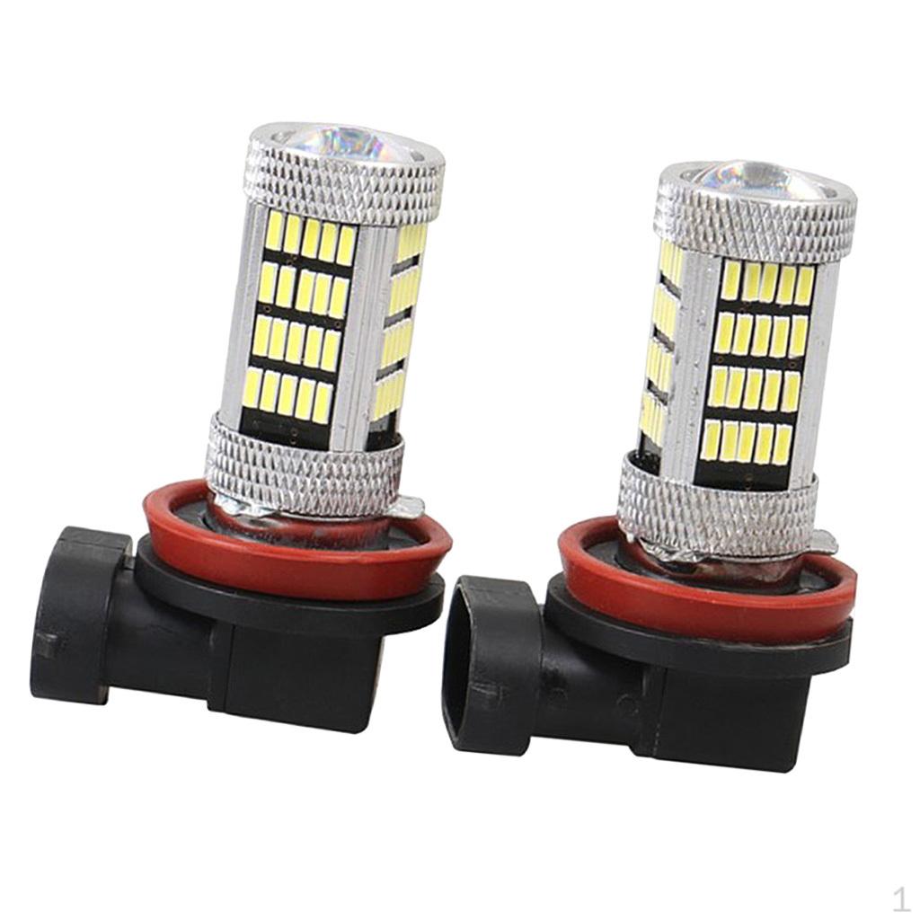 

2 шт. H11 H8 4014 92SMD Автомобильные светодиодные противотуманные ДХО лампы дальнего света 6000 Вт