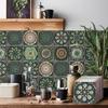 24pcs/set Self-Adhesive Kitchen Wallpaper Mandala Wall Decoration Sticker Bathroom Tile Stickers