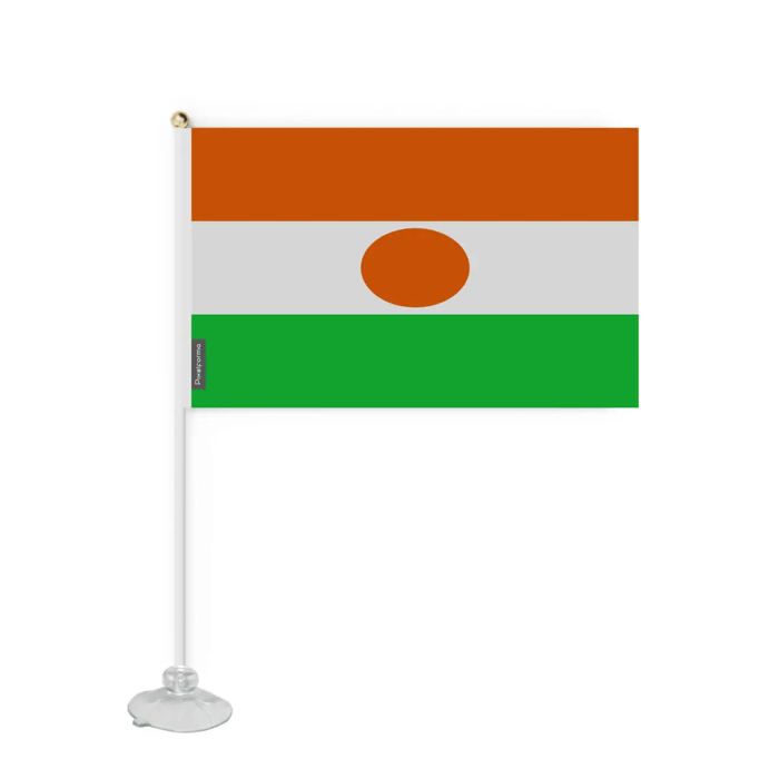 Drapeau - Non spécifié - Niger - 20 x 30 cm - Polyester - Ventouse incluse