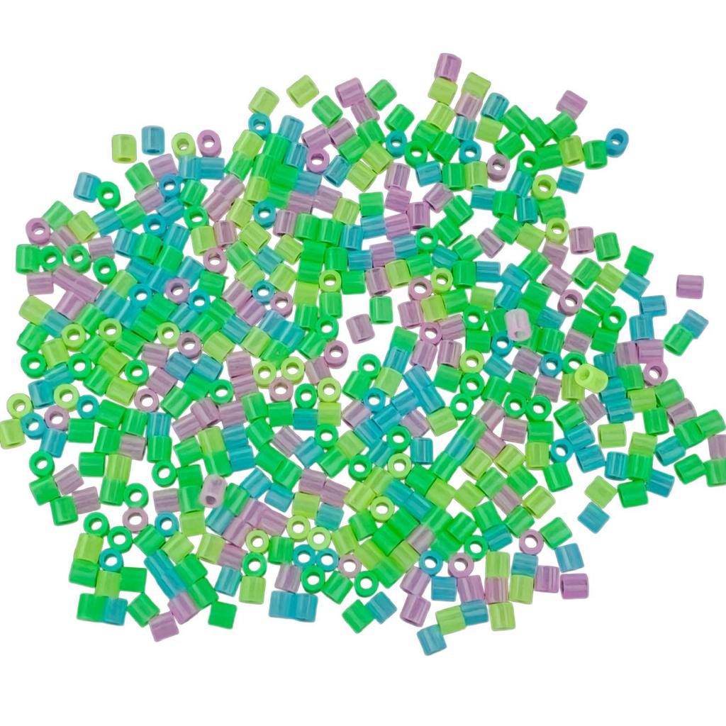 5mm Glow-in-the-Dark Two-Color Perler Beads Refill DIY Craft Pack