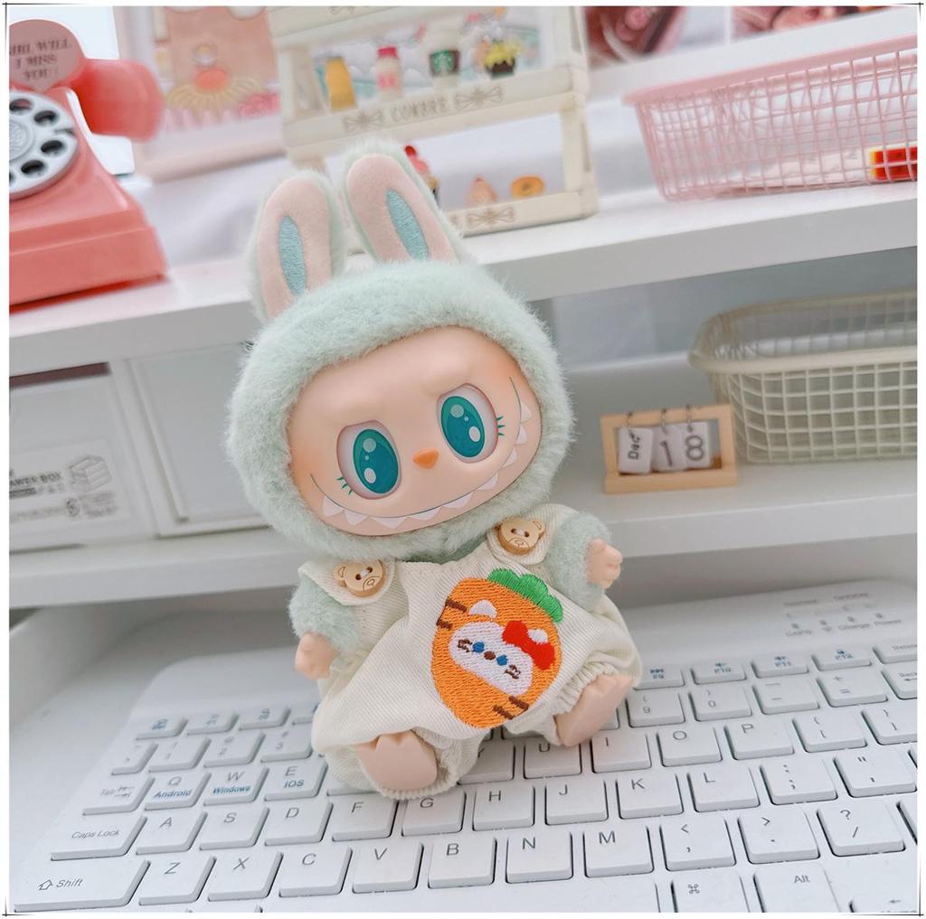 17cm Labubu Doll Vinyl Keychain: First & Second Gen Blind Box Clothes Collection