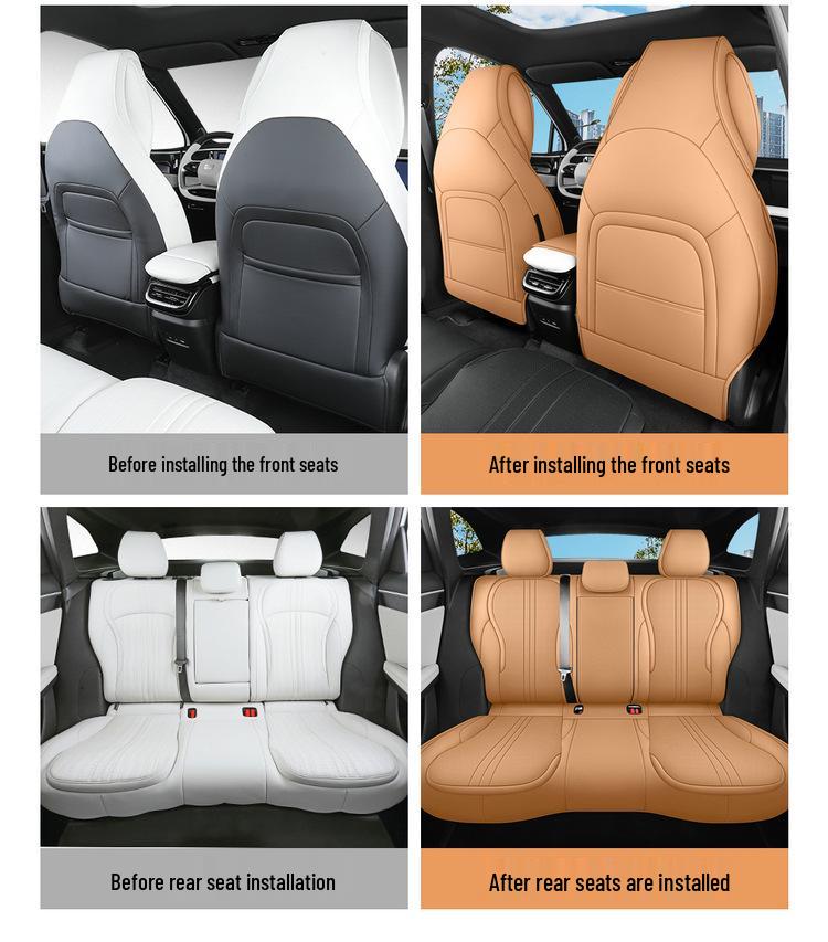 Galaxy L7 Full Leather Car Seat Cushion - Universal Four Seasons Set for Five-Seaters