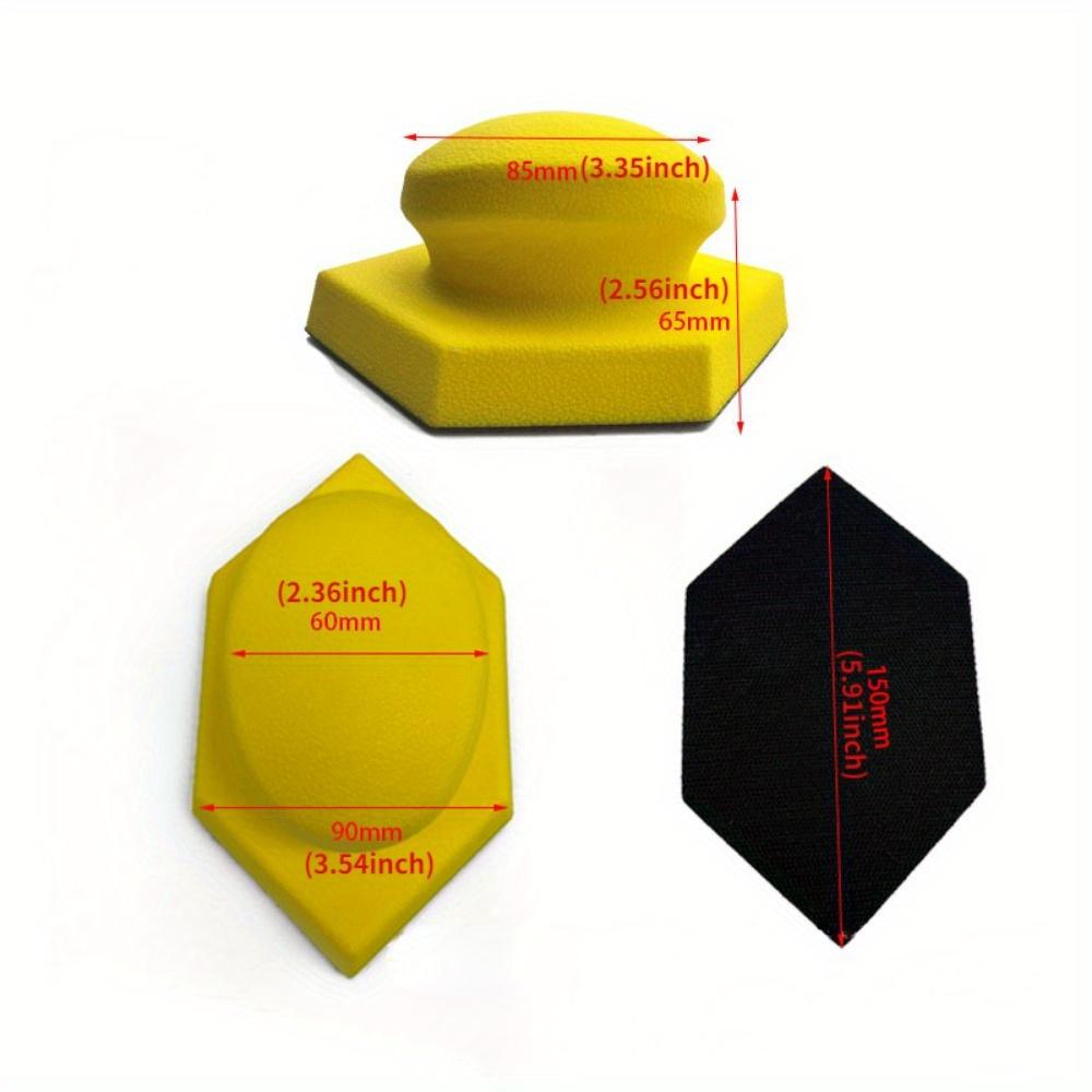 Manual Grinding Disc 90*150MM Six-sided Hand Grinding Sticky Button Tray Grinding Block Polishing Wheel Durable Hand Pad Sanding Blocks Hook