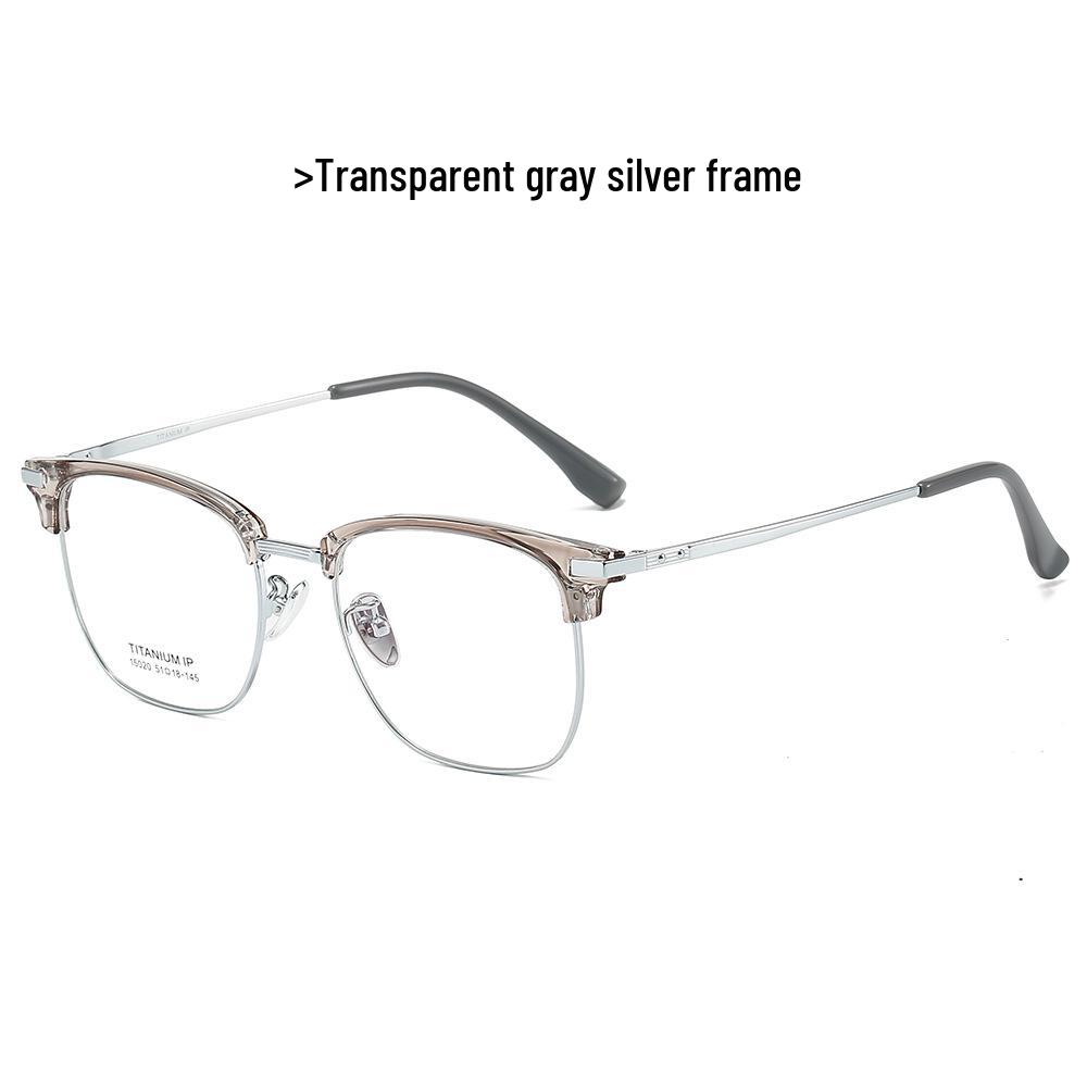 Autumn-Winter 2024 Unisex Titanium Oval Myopia Eyeglasses Frame 15020 Prescription-Compatible Anti-Blue Light