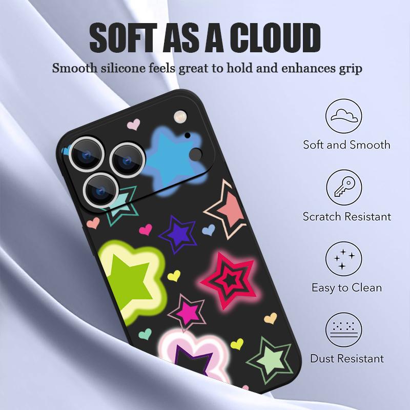 Blended Colorful Stars Pattern Case For iPhone 17 Pro Max Magnetic For Magsafe Silicone Cover For iPhone 16 Pro Max Funda iPhone 15 14 13 12 11 16E