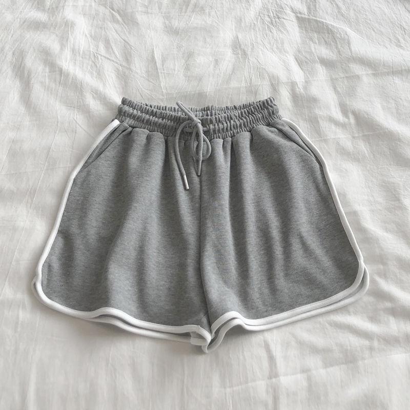 Women Striped Casual Shorts Korean Harajuku Loose All Match Sports Shorts Summer Fashion Simple Yoga Thin Mini Shorts Female