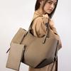 Cross-border Bestseller Top-grain Leather Large Tote Bag for Women, Versatile for Shopping, Simple Two-piece Set Genuine Leather Bag