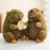 Neuer 18cm Lebensechter Murmeltier Plüsch Anhänger 25/35cm Simulation Murmeltier Plüschpuppe 18cm Murmeltier Kekse Essende Puppe Kinder Geschenk