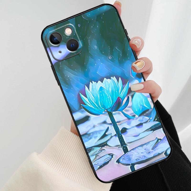 Lotus Flower Phone Case For iPhone 17 Pro Max 16 15 14 11 12 13 Pro Max mini 15 16 Plus 16e 17 Air Cover