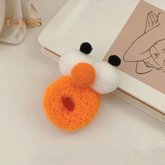 5/10Pcs Hair Ties Big Eyes Cartoon Shape Hairband Candy Color Hair Ring Double Ball Hair Ties High Elastic Hair Ropes