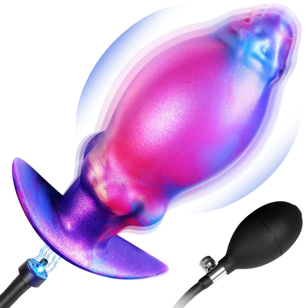 New Colorful Liquid Silicone Anal Plug – Realistic Phallic Design, Suitable for Anal Play and Masturbation (BDSM/Adult Toy #S)