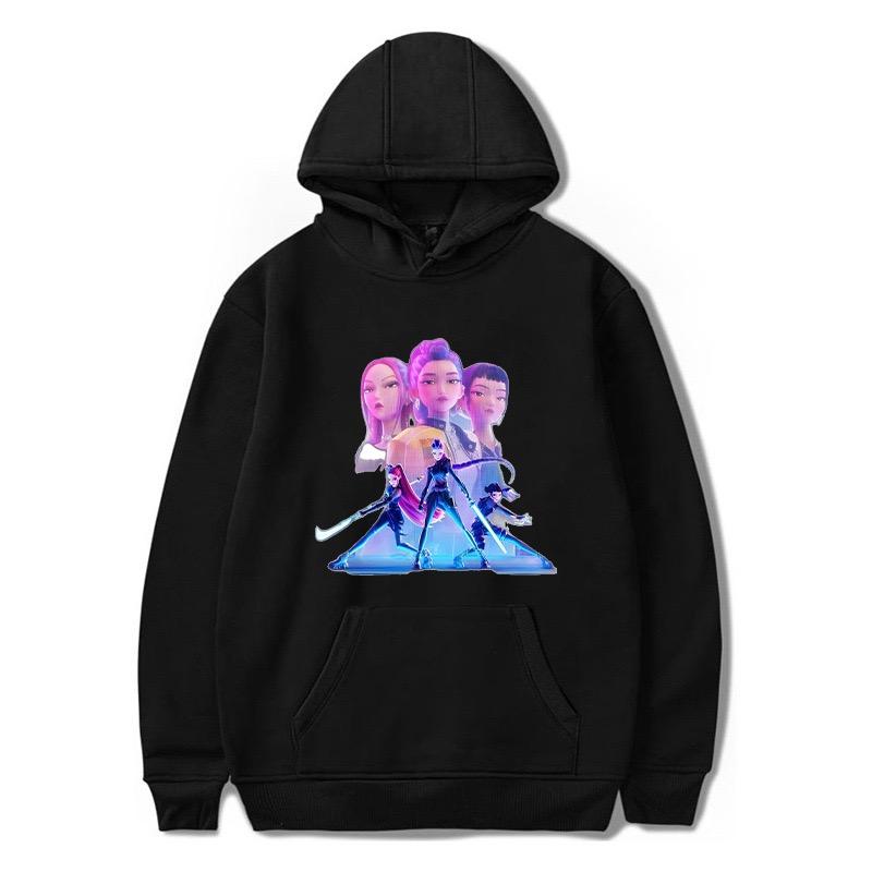 Korean Style Devil Hunter Hoodie, Fashionable Anime Tiger Print, Adult Street Style, Cool Casual Long-Sleeved Hoodie