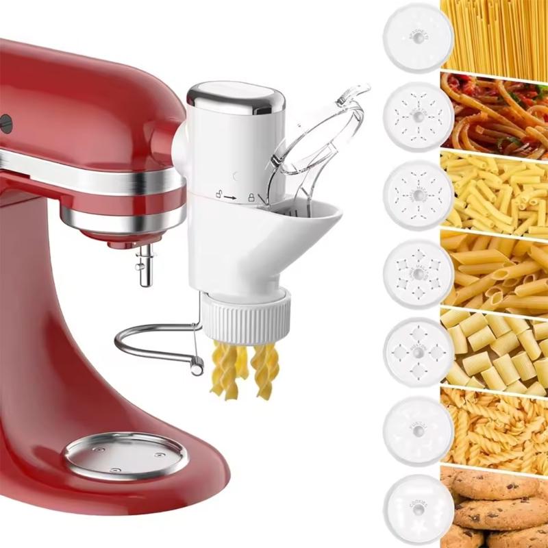 Washable Pastas Press Attachment With 7 Interchangeable Plates Kitchen Pastas Maker for Stand Mixers Accessories