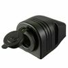 Black Plastic Power Socket 12V 24V for Car Boat Motorcycle Dashboard