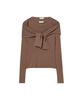 JE NE SAIS QUOI Rib Cashmere Knit + Shawl Muffler Set_ Mocha