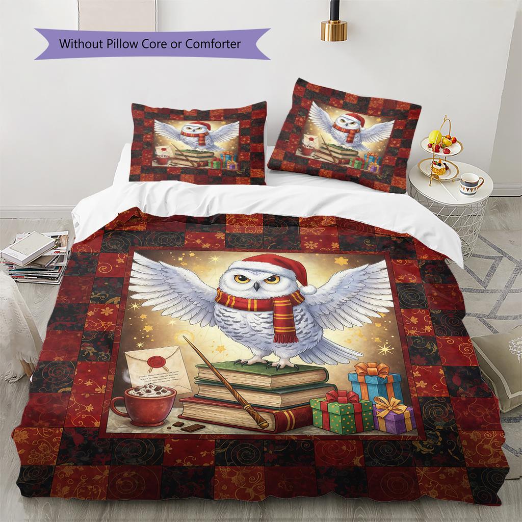 Cartoon-Muster Bettwäsche Steppbett-Set Bettbezug Kissenbezug Heimdekoration Geburtstagsgeschenk (1 Bettbezug + 2 Kissenbezüge, ohne Füllung)